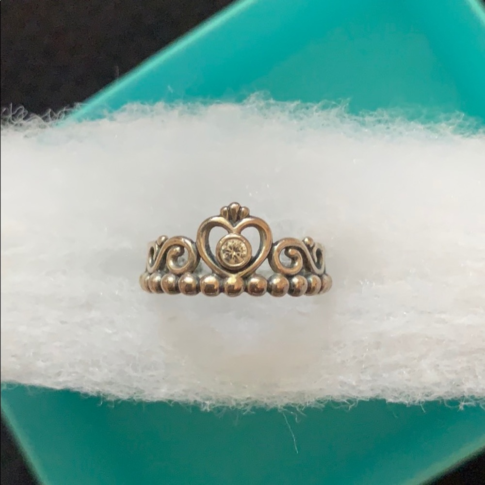 Pandora Princess Tiara Crown Ring Size 6